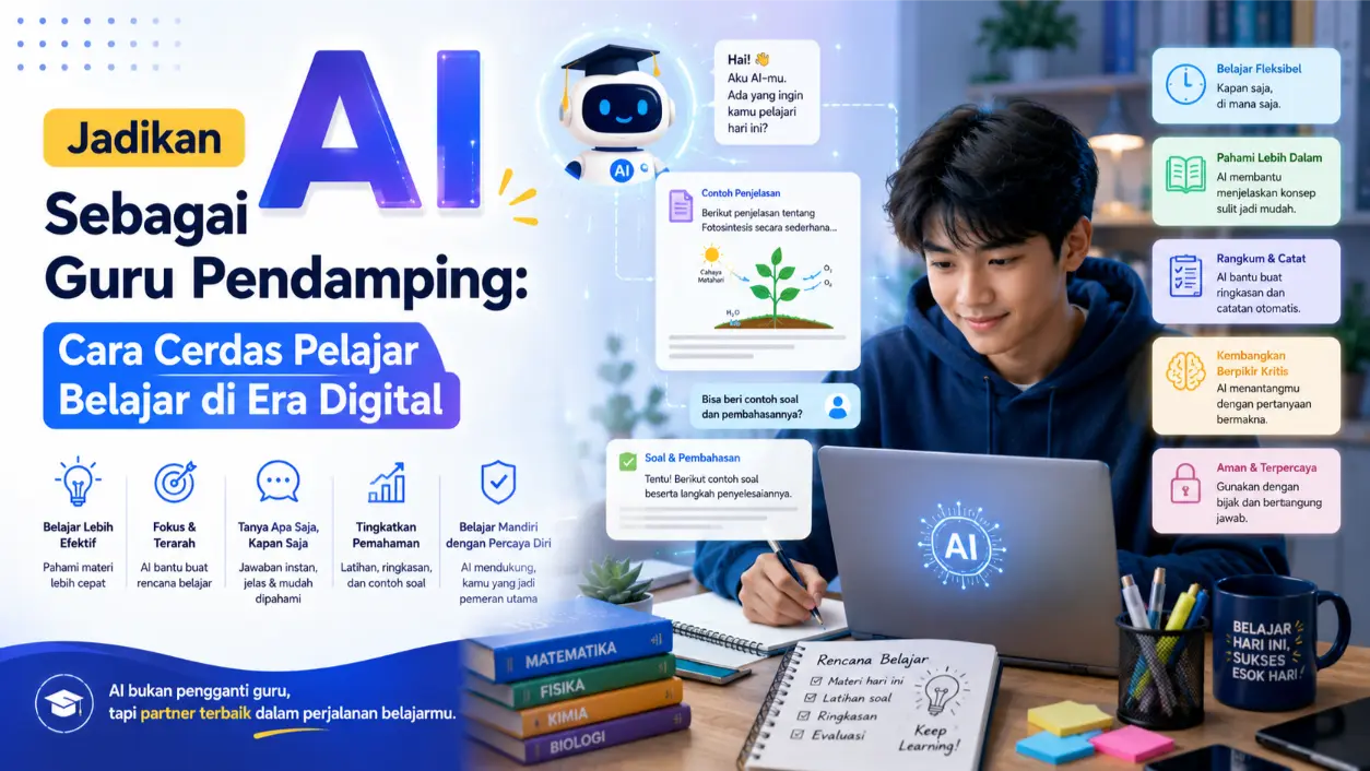 Jadikan AI Sebagai Guru Pendamping: Cara Cerdas Pelajar Belajar di Era Digital